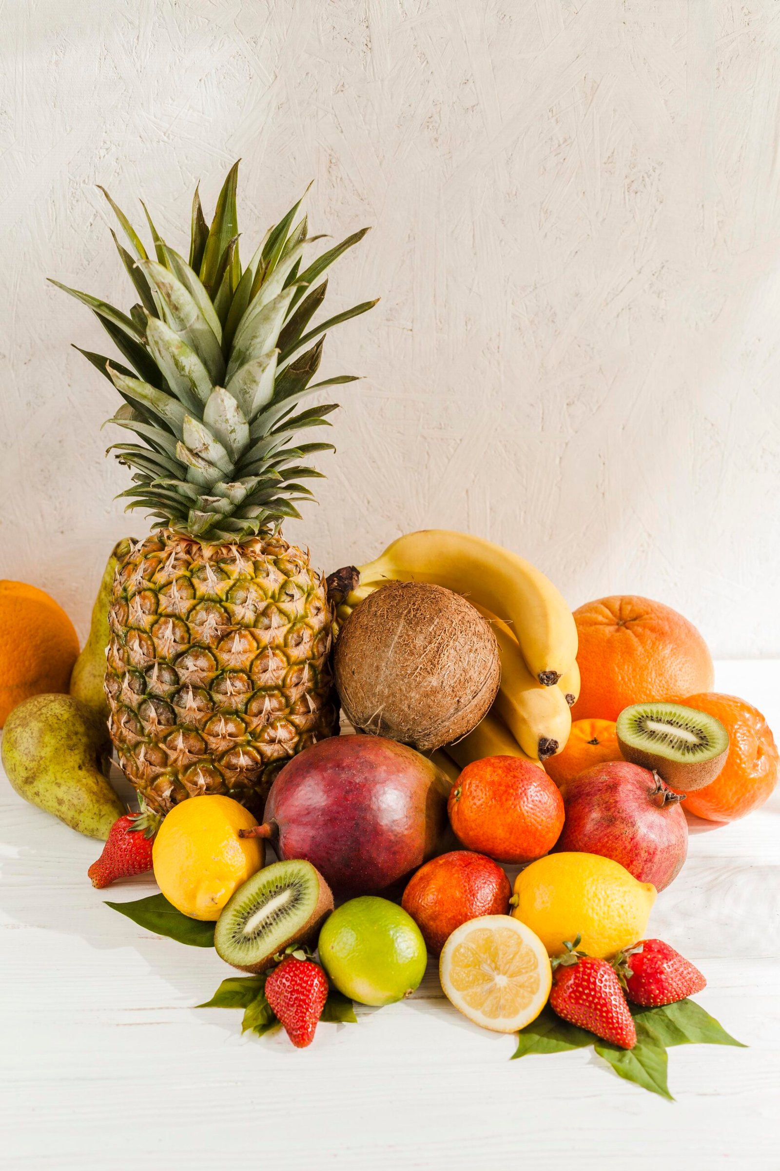 Home high angle tasty fruits arrangement